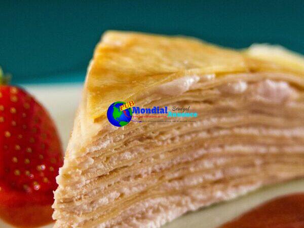 Strawberry Cream Mille Crepe Cake