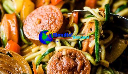 Sausage and Peppers with Zoodles