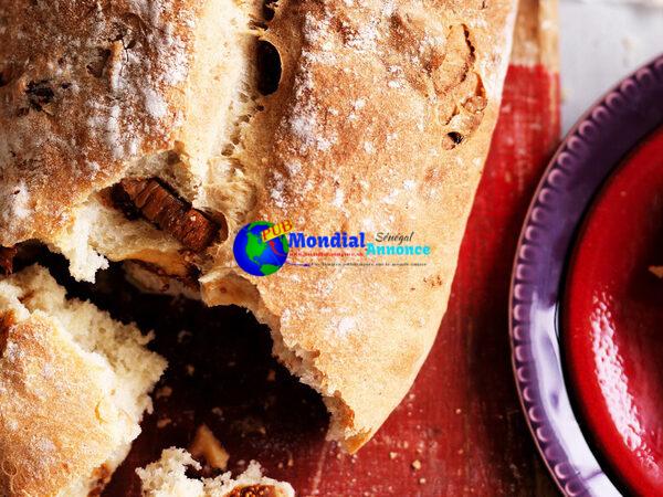 Dried fig and walnut bread