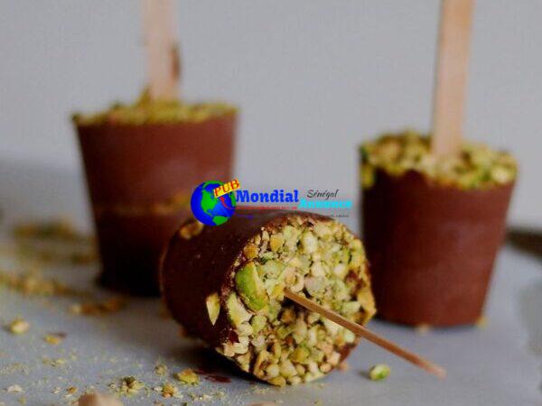 Yogurt Fudgesicles with Pistachios