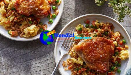 Crispy Chicken Thighs With Chicken-Fats Fried Rice