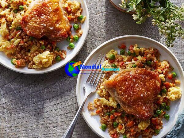 Crispy Chicken Thighs With Chicken-Fats Fried Rice