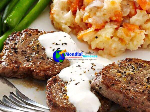 Red meat Medallions with Horseradish Sauce