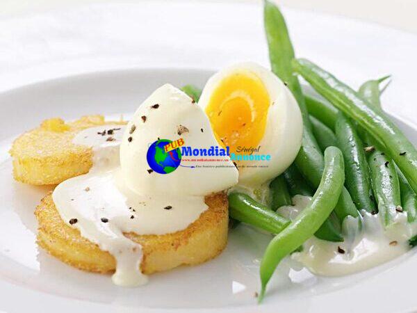 Golden Polenta & Egg with Mustard Sauce