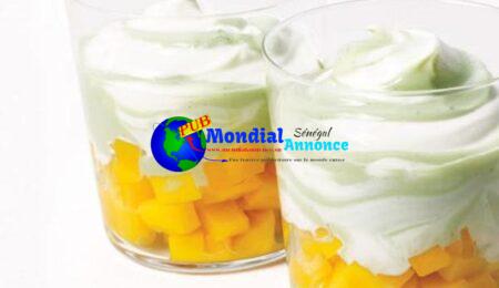 Yogurt & Matcha Swirl With Mango