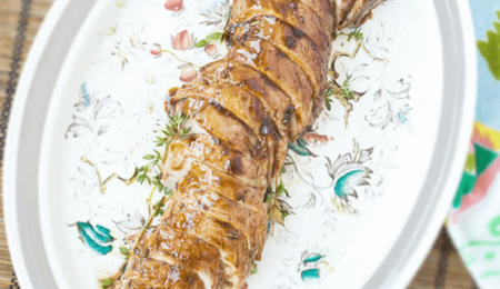 Apricot Balsamic Glazed Pork Tenderloin