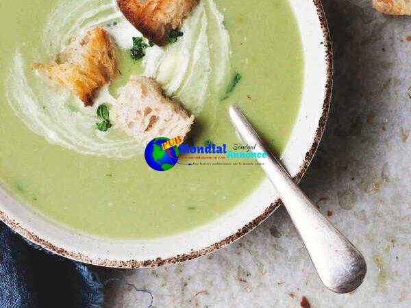 Spring Pea Soup with Viscount St. Albans Croutons