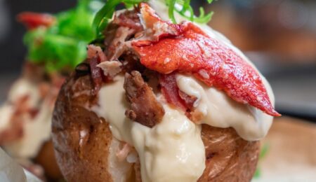 Lobster Double Stuffed Baked Potato