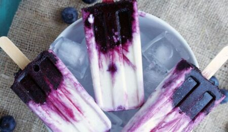 Blueberry Coconut Popsicles