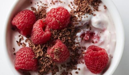 Raspberry Yogurt with Sunless Chocolate