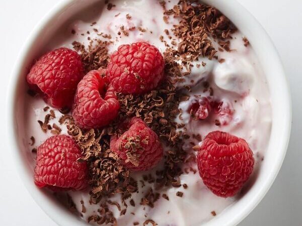 Raspberry Yogurt with Sunless Chocolate