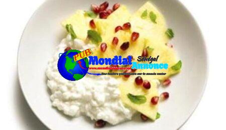 Cottage Cheese With Minted Pineapple