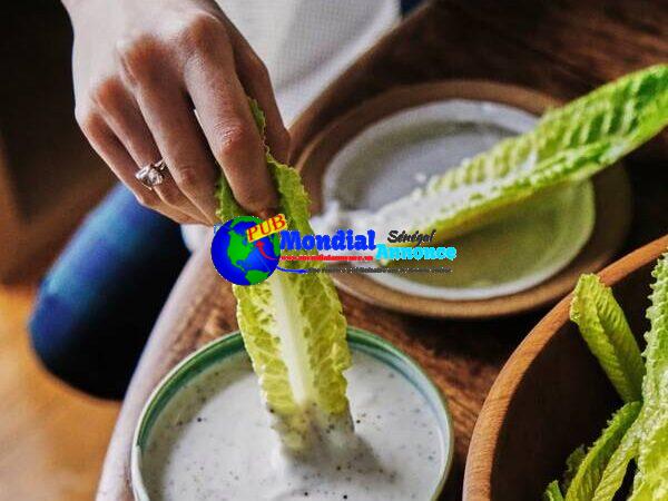 Hand Salad With Yogurt-Lemon Dressing