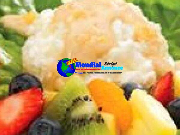 Fruit and Cottage Cheese with Creamy Peanut Butter Dressing