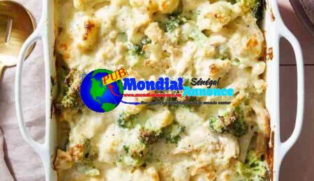 Creamy Broccoli-Cauliflower Rooster Casserole