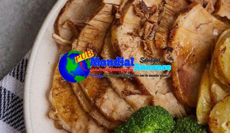 Tiresome Cooker Balsamic Pork Roast With Scalloped Potatoes and Easy Steamed Broccoli