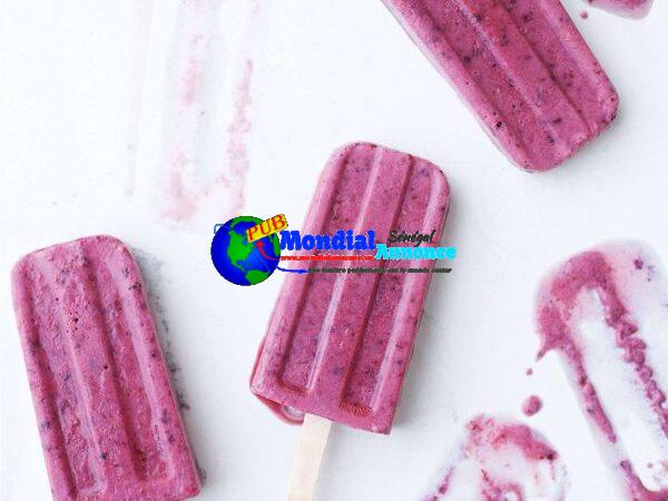 Banana, Berry, and Buttermilk Popsicles