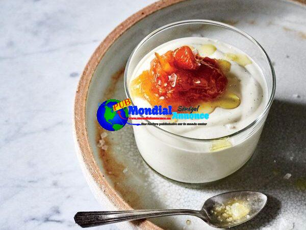 Yogurt Panna Cotta with Marmalade and Olive Oil