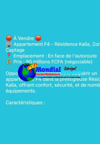 appart f4 résidence kalia à vendre zone de captageapartment f4 residence kalia …