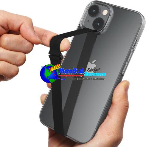 Sinjimoru Sangle de téléphone extensible et réutilisable – Support poignée en silicone avec clip pour iPhone et smartphone, Sinji Loop Clip 210