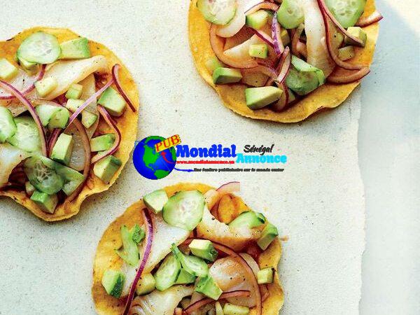 Callo de Lobina (Salt-Cured Sea Bass Tostadas)