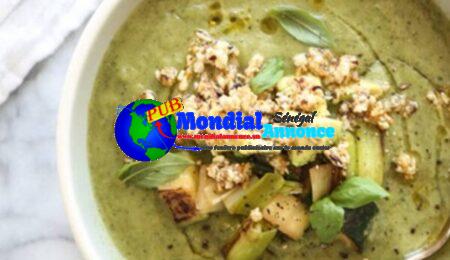 Creamy Zucchini Soup With Scallions And Brazil Nut Chili Oil (Vegan)