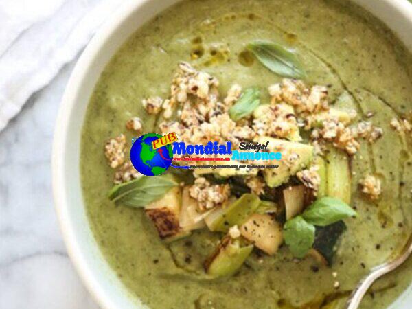 Creamy Zucchini Soup With Scallions And Brazil Nut Chili Oil (Vegan)