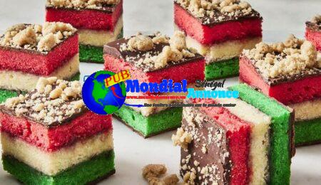 Rainbow Cookies Meet Crumb Cake