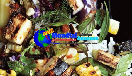 Grilled Vegetable and Rice Salad with Fish-Sauce French dressing