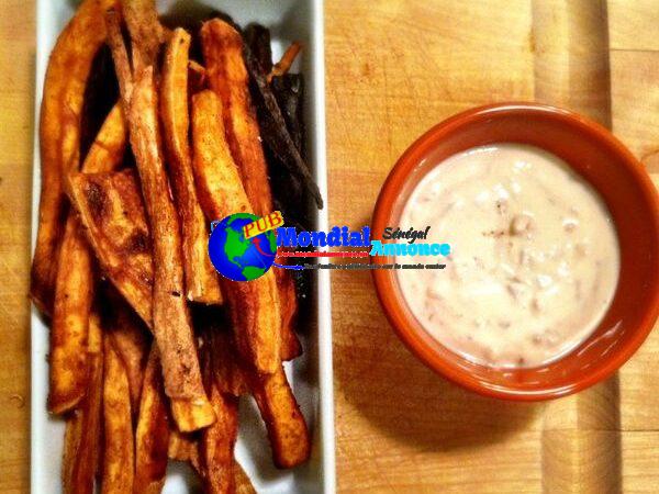 Candy Potato Curry Fries with Engaging & Candy Bitter Cream