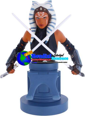 Cable Guys – Support d’accessoires de jeu Star Wars Ahsoka Tano et support de téléphone pour la plupart des manettes (Xbox, Play Station, Nintendo Switch) et téléphone