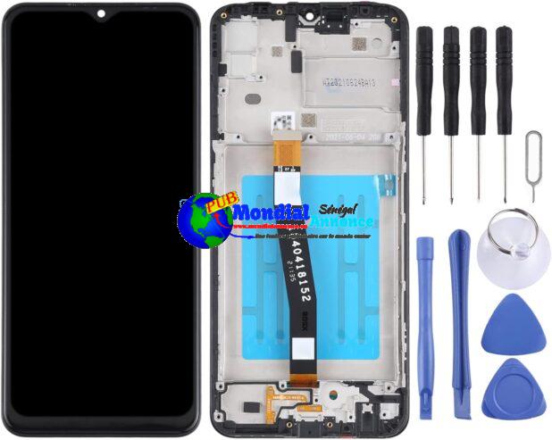 Écran LCD de téléphone Mobile Écran LCD d’origine pour pour pour Galaxy A22 5G SM-A226 Digitizer Full Assembly avec Cadre (Noir) Réparation