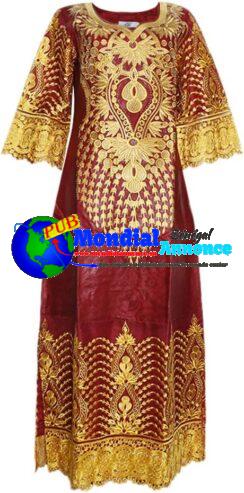 Robe longue en dentelle et strass pour femme, style africain, bazin riche, patchwork