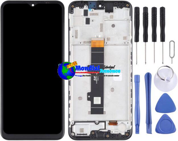 Téléphone portable LCD Affichage TFT LCD Écran pour Motorola Moto G30 XT2129-1 XT2129-2 Digitizer Assemblée Complète avec Cadre (Noir) Pièce de réparation