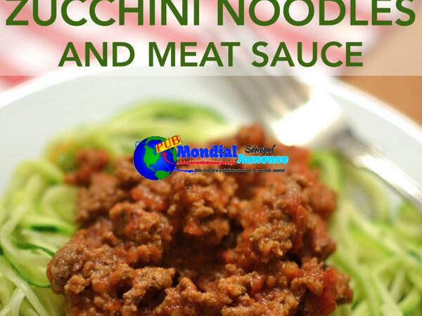 Zucchini Noodles and Meat Sauce