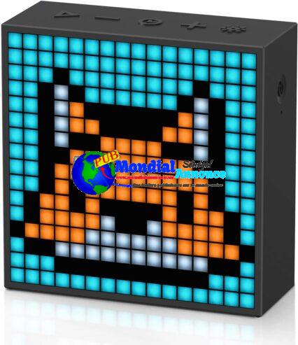 Divoom Timebox Evo, Animation Pixel Art Enceinte Bluetooth, 12 Sonneries, Affichage De La Température