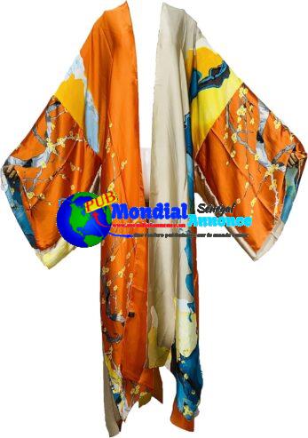 Robe Caftan en Soie Doux pour Femmes