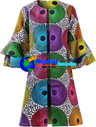 Shenbolen Veste imprimée africaine, tenue africaine, Dashiki Robe traditionnelle